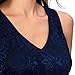 Noctflos Woman’s V Neck Floral Lace Cocktail Dress for Party Wedding Guest, Sleeveless