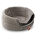 Hollypet Coral Velvet Cat Bed, 16×16×12.5 inches 2 in 1 Foldable Cave, Self-Warming High Elastic Foam Pet Bed for Cats, Light Gray