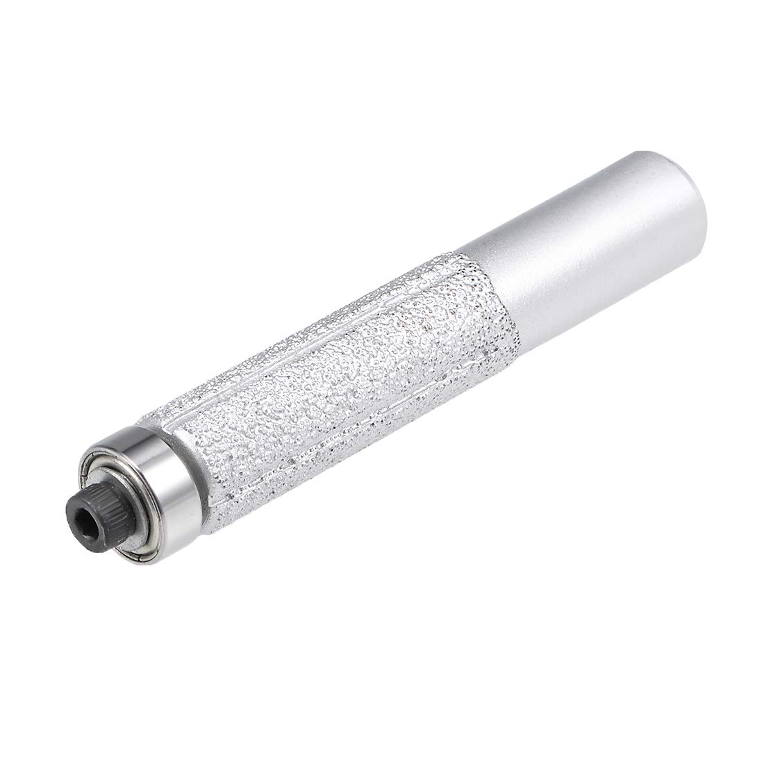 sourcing map 13.3mm Diamond Straight Router Bit Brazed Cylinder Profile Wheel 1/2-inch Shank with Bearing for Stone Marble