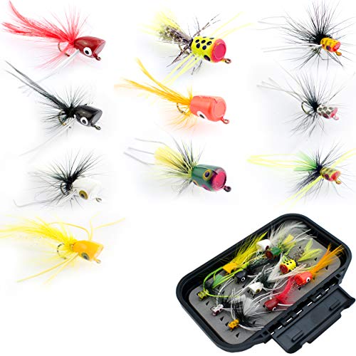 YAZHIDA Fly Fishing Flies Kit Fly Assortment Trout Bass Fishing with