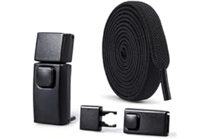 Free-Tie Shoelaces Set, 2pcs Elastic Shoelaces & 2pcs No-tie Shoelaces Buckles for Sneakers Canvas Shoes