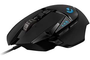Logitech G502 Hero High Performance Wired Gaming Mouse, 25K Sensor, 25,600 DPI, RGB, Adjustable Weights, 11 Programmable Buttons, On-Board Memory, PC/Mac - Black