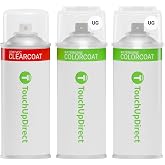 TouchUpDirect Car Paint Touch Up Spray Kit &ndash; Compatible with Ford UG White Platinum Pearl Tricoat Exact Match Auto Paint Kit with Car Color Spray and Clearcoat, for Repainting or Scratch Repair, Essential Kit