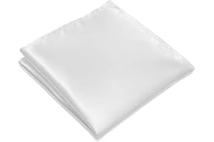NiaWa Pocket Squares for Men, 12”x12” Polyester Silk Solid Color mens handkerchiefs