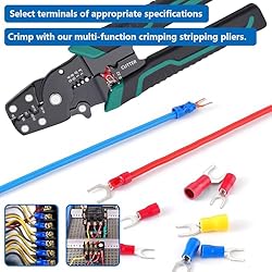 smseace 250Pcs #8(M4) 22-16/16-14/12-10AWG Fork