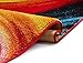 Well Woven Aurora Multi Red Yellow Orange SwirlLines ModernGeometric Abstract Brush Stroke Area Rug(7'10inx9'10in)Easy Clean Stain Fade Resistant Shed Free Contemporary Painting ArtStripe Thick Soft