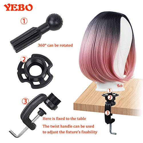 image for YEBO 23 Inch Polyurethane Canvas Block Head Wig Display Stying Mannequ