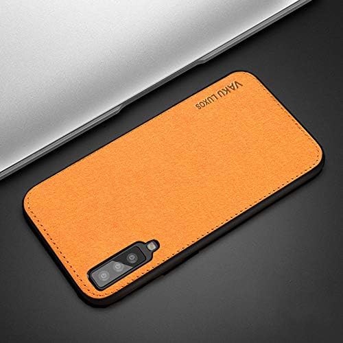 Vaku Luxos® Back Cover Case for Samsung A50 Back Cover Luxico Series Hand-Stitched Cotton Textile Ultra Soft Water-Proof Case - Rust