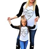 Daxin Mom & Daughter Letter Printed Long Sleeve Casual Shirt Family Clothes Outfits