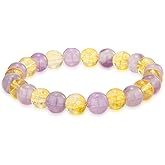 Crystal Vibe 8mm Beaded Bracelets For Women Men - Healing Crystal Bracelet - Adjustable Size