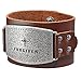 Ladies Leather Christian Cuff Wristband w/