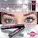 FUCHSIA Line 3D Fiber Lashes Mascara - Best Eye Lash Lengthening Makeup Fibers and Black Gel Set - The Benefit of Voluminous Eyelashes Without Falsies or Extensions