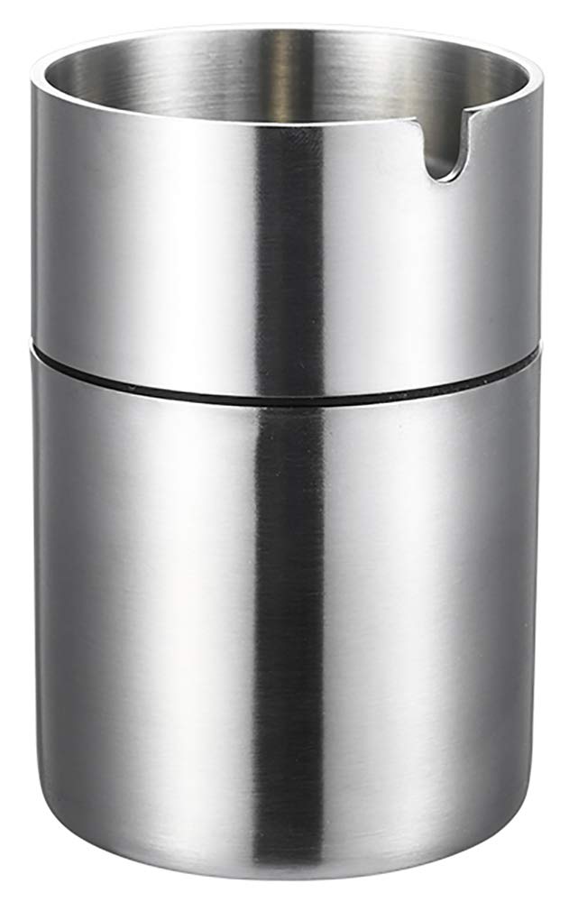 Chingde Outdoor Ashtray, Garden Ashtray Stainless Steel, Flame Retardant, High Temperature Resistant, Detachable, Large Capacity, Ash Holder for Smokers (L)