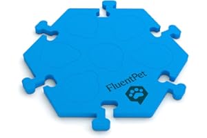 FluentPet HexTile - Blue | Accessory Dog and Cat Button Learning Kits | Can Hold Up to 6 Buttons | Soft, Durable, and Non-Slip | Gift for Pet Lovers | Comes in 12 Colors