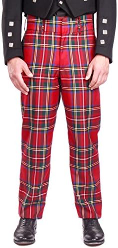 Kilt Society Mens Essentials Scottish Royal Stewart Tartan Trousers Trews
