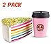 WATINC Jumbo 2pcs Squishies Coffee Cup&Rainbow Cake Slow Rising Squishies Sweet Scented Kid Toy Hand ,Stress Relief Toy Lovely?Toy Large(Cup&Pink ice Cream)