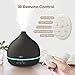 Diffuser with Remote Control, Anjou Ultrasonic Aromatherapy Essential Oil Diffuser 500ml, Cool Mist Humidifier Decor with 16 Colors,Reduce Noise Design, Up to 12 Hours of Mist, Low Water Auto Shut-Off