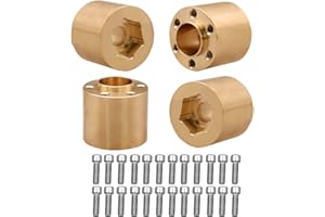 MUHIKRT Brass Weights 6mm 9mm 12mm 15mm 22mm Wheel Hex Hub Widen Adapter for 1/10 RC Crawler 1.9 2.2 Wheels Rims SCX10 TRX4 (18.4mm)