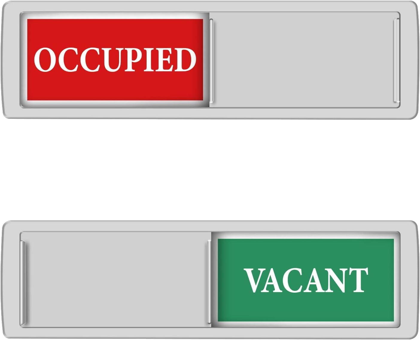 Privacy Sign - Vacant Occupied Sign for Home Bathroom Office Restroom Conference Hotel Hospital, Easy to Read Non-Scratch Magnetic Slider Door Indicator Sign with Clear, Bold & Colored Text