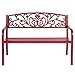 Best Choice Products Patio Garden Bench Park Yard Outdoor Furniture Steel Frame Porch Chair, 50