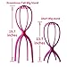 Dreamlover 2 Pack 19.7 Inches Portable Tall Wig Stands for All Wigs, Collapsible Wig Dryer, Durable Wig Display Tool, Travel Wig Stands (Hot Pink)