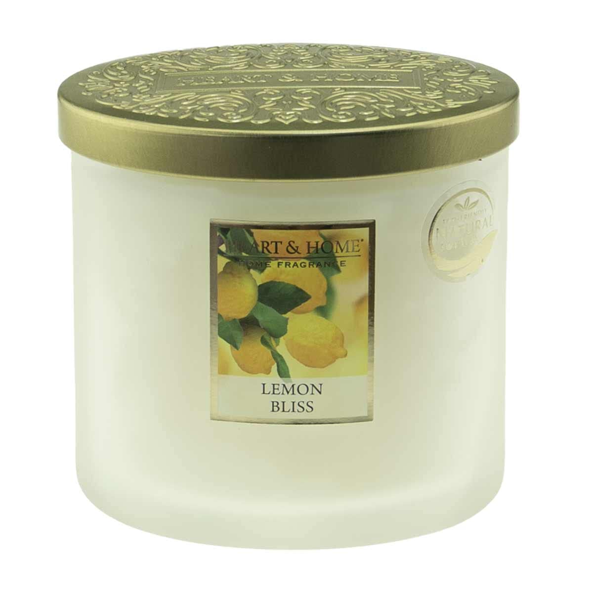 Heart & Home Ellipse 2 Wicks 220 g - 40 h Amalfi Lemon Scented Candle