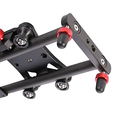 Ruili 15in Mini Video Camera Slider Dolly Track with Roller Bearing for Cellphone, Sony A9 A7 A6500 A6000 Nikon D7500 D3400 D3300 Canon T6i 7D 1300D Panasonic GH5 GH5S GH4 DSLR Camera - Thumbnail 3