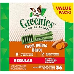 Greenies Regular Natural Dog Dental Treats, Sweet