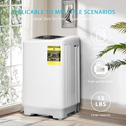 VIVOHOME 2 in 1 Portable Compact Full Automatic Washing Machine with