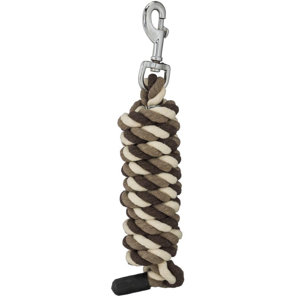 Tough 1 Cotton Leads with Bolt Snaps, Brown/Cream/Tan, 6'