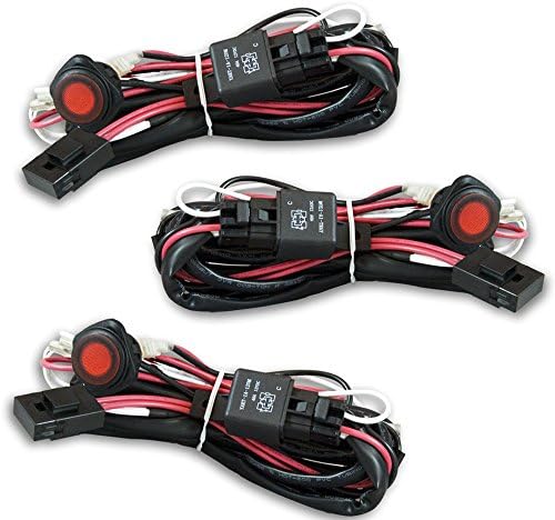 LED Light Bar Wiring Harness for Off Road and ATV Light Bars Up To 300w or 50 Inches On Off Switch 3 Pack