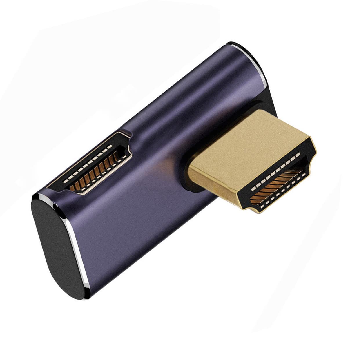 CY 8K Cable HDMI Male to HDMI 2.1 Female Vertical 90 Degree Right Up Angled Low Profile UHD Extension Adapter Support 8K 60hz HDTV