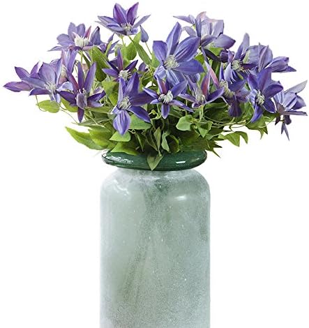 Conjugal Bliss 3PCS Artificial Flowers Rayon Cloth 3 Fork Lotus Purple Plastic Artificial Plant Arrangement Home Living Room Bedroom Office Celebration Party Wedding Decoration Orchid (Light purple)