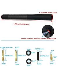 safercctv (TM) 4.7-inch Fibra de Carbono Mazdaspeed Sports Style Corto Antena para Mazda 2 3 5 6 3 Sport MX-5 Miata MX-5 CX-5 todos los model