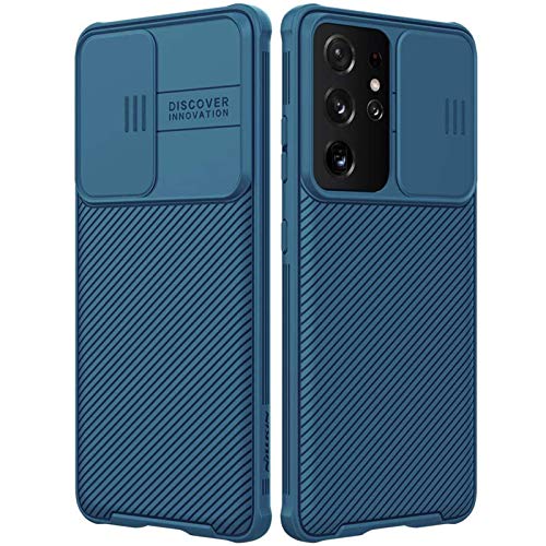 imluckies for Samsung Galaxy S21 Ultra Case with Camera Cover, Hard PC Back  Soft Bumper, Protective Slim Fit, Camera Protection Case for Samsung