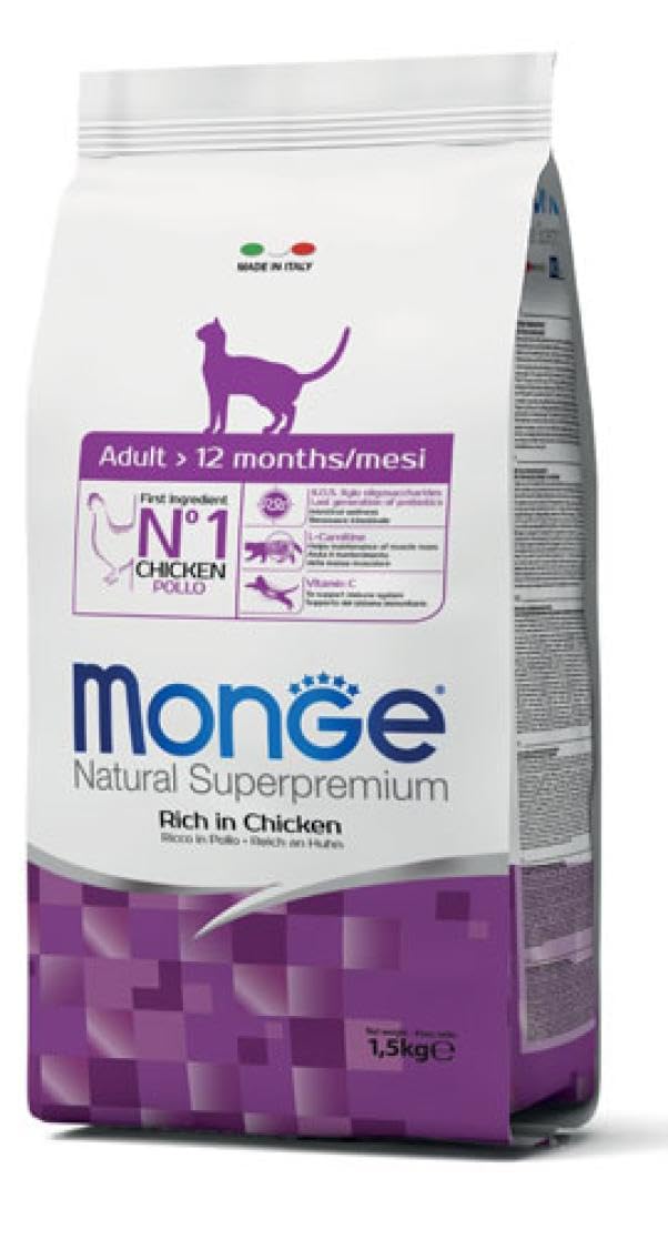 MONGE NATURAL SUPERPREMIUM Cat Adult Chicken Dry Cat Food