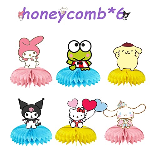 6 pcs 6Pcs Kawaii Birthday Party Supplies,Kawaii Party Centerpieces,3D Double Side Decoration,Birthday Decorations for Girls and Boys Centerpieces04