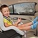 M/Car Window Sun Shades for Baby (12 Sizes) - Back Seat Stretchy Mesh Sock Style Heat Blockers for Side Windows, Protects from Sun, Bugs, UV & Ensures Privacy, 2-Pack by Qualizzi
