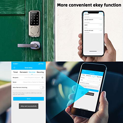 Smart Lock,SMONET Keyless Entry Door Lock,Remote Lock/Unlock for Home Security,Easy Install,Voice Control,Touchscreen… - Image 4