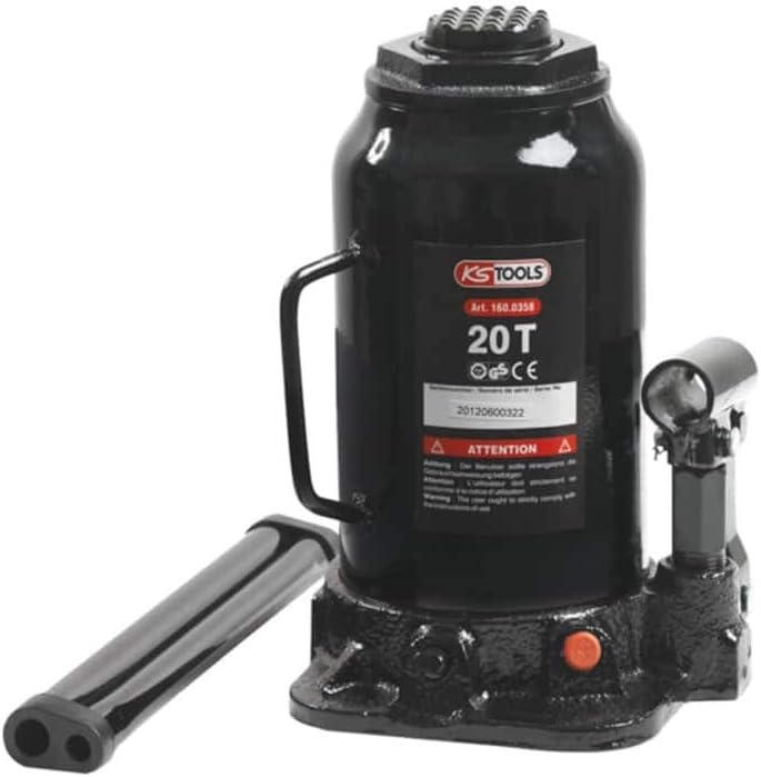 KS Tools 160.0358 20t Hydraulic Bottle Jack, Red, 20-Teilig