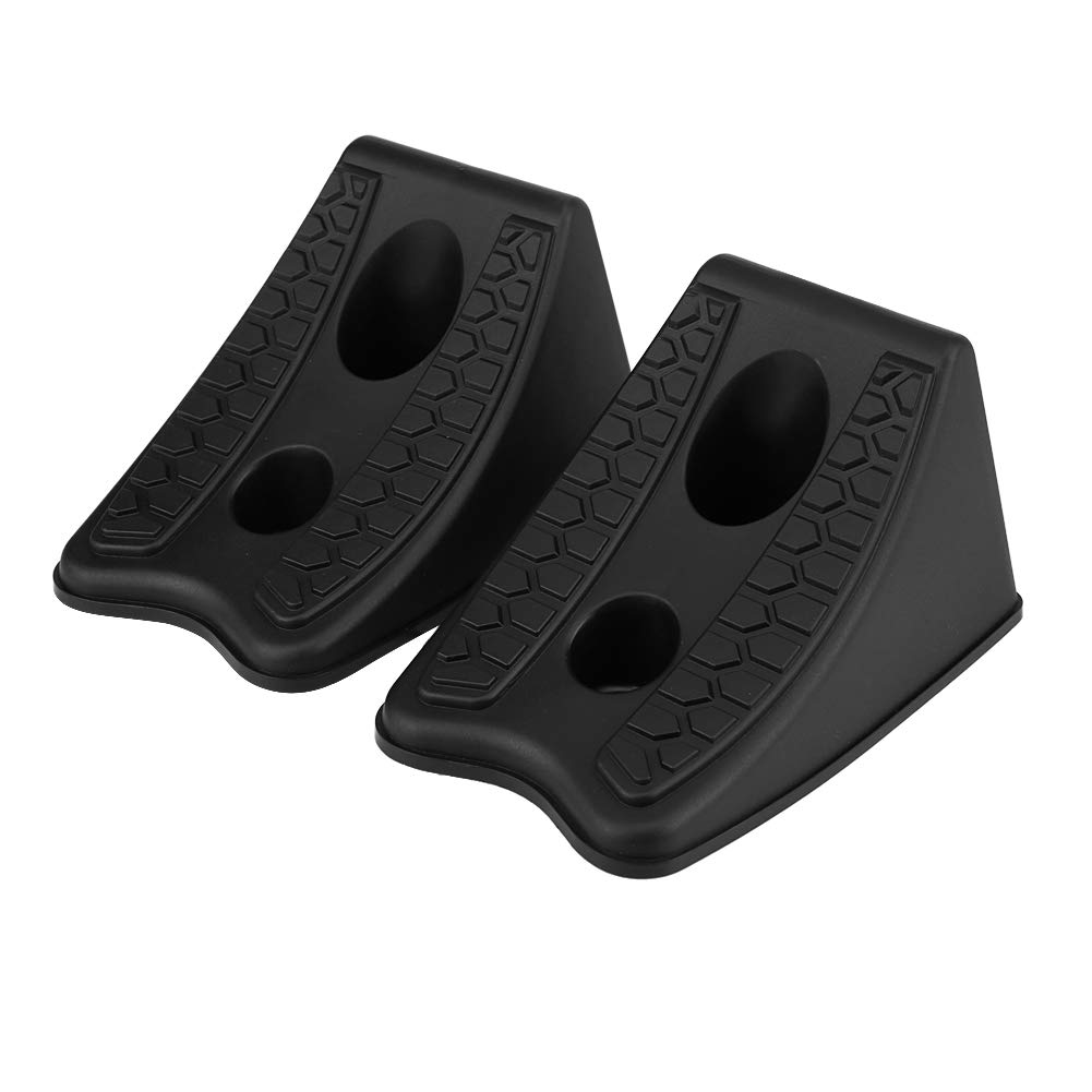 Wheel Stopper, 2pcs Car Anti-slip Rubber Tyre Slip Stopper Heavy Duty Wheel Chock Alignment Block