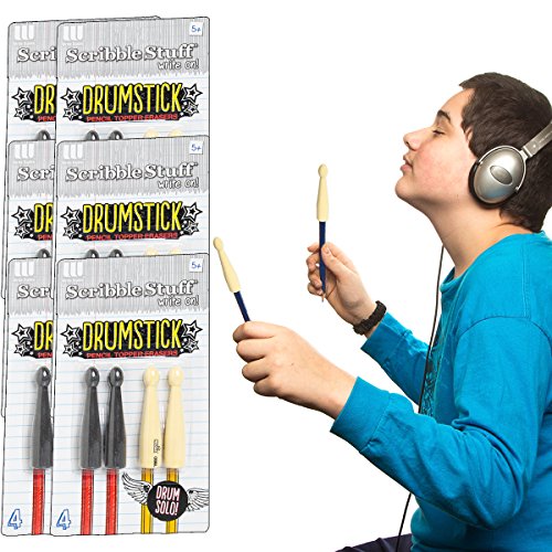 The Board Dudes (24 Count) Drumstick Pencil Topper Erasers Gift Bag Fillers Party Favors Bulk Pack - Thumbnail 3