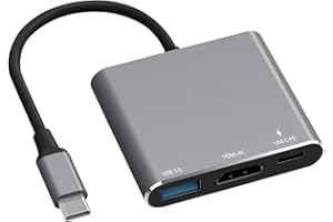 USB C Multiport AV Adapter with 4K HDTV Output USB 3.0 Port & USB-C Fasting Charging Port Compatible for MacBook Pro M1/2/16-