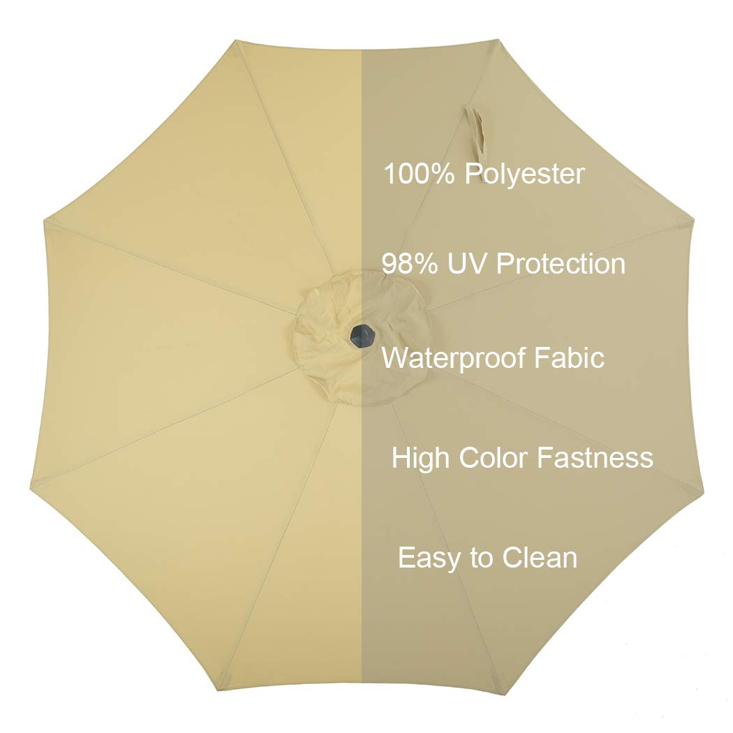 Patio Watcher 10ft Offset Cantilever Patio Umbrella Outdoor Market Hanging Umbrella With Crank Cross Base For Backyard Lawn And Pool Beige Garden Umbrellas