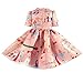 Girls Princess A Line Pink Playwear Mamma Print Party Dresses 2T-7T