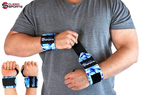 Cleso Sports Set of 2 Designer Wrist Wrap Hardcore Wrist Wraps for Bodybuilding, Powerlifting, Crossfit Strength Sports & Fitness 45 cm Professional Quality – Suitable for Men & Women
