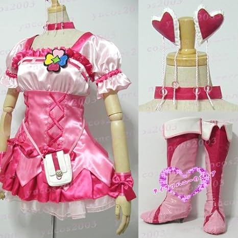 Amazon コスプレ衣装 フレッシュプリキュア 桃園ラブ ももぞの ラブ キュアピーチ 靴付き コスチューム コスプレ コスプレ 仮装 通販