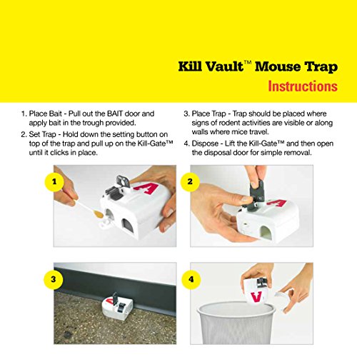 Victor M267 Kill Vault Mouse Trap (8 Traps), Pack of 4