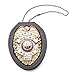 Clip on Leather Badge holder with Chain #2520TABK