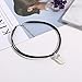 Aukmla Leather Layered Necklace Black Opal Pendant Necklaces Chain Jewelry for Women and Girls